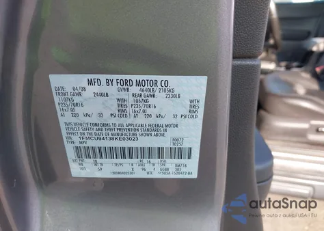 2008 Ford Escape Limited z USA, uszkodzony, nr VIN 1FMCU94138KE03023